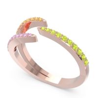 Petite Modern Open Pave Saggraha Ring