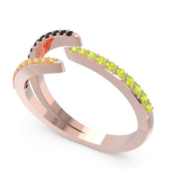 Petite Modern Open Pave Saggraha Ring