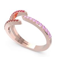 Petite Modern Open Pave Saggraha Ring