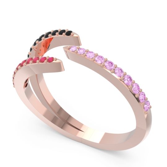 Petite Modern Open Pave Saggraha Ring