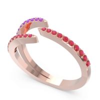 Petite Modern Open Pave Saggraha Ring