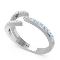 Petite Modern Open Pave Saggraha Ring