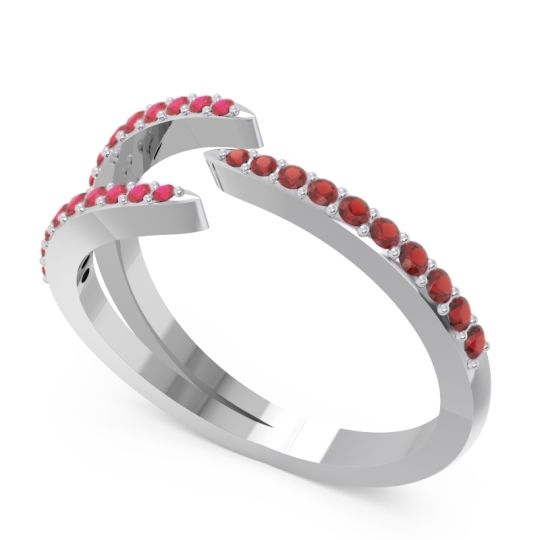 Petite Modern Open Pave Saggraha Ring