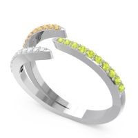 Petite Modern Open Pave Saggraha Ring