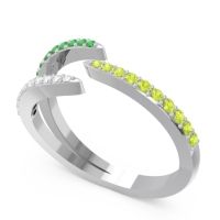 Petite Modern Open Pave Saggraha Ring