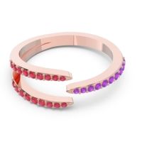 Petite Modern Open Pave Saggraha Ring