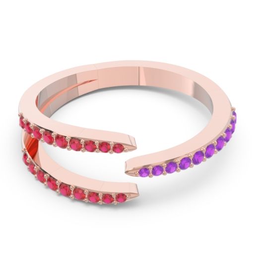 Petite Modern Open Pave Saggraha Ring