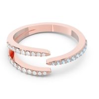 Petite Modern Open Pave Saggraha Ring