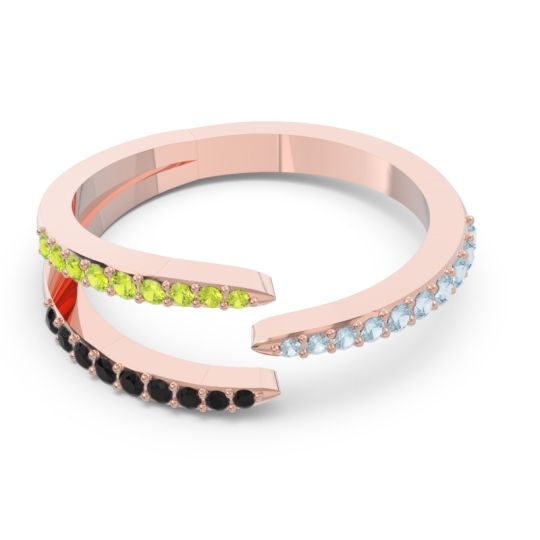 Petite Modern Open Pave Saggraha Ring