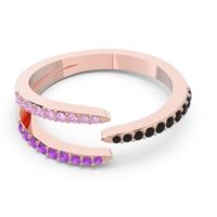 Petite Modern Open Pave Saggraha Ring