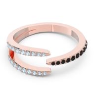 Petite Modern Open Pave Saggraha Ring