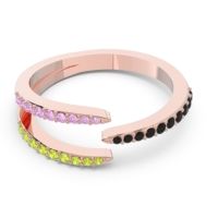 Petite Modern Open Pave Saggraha Ring