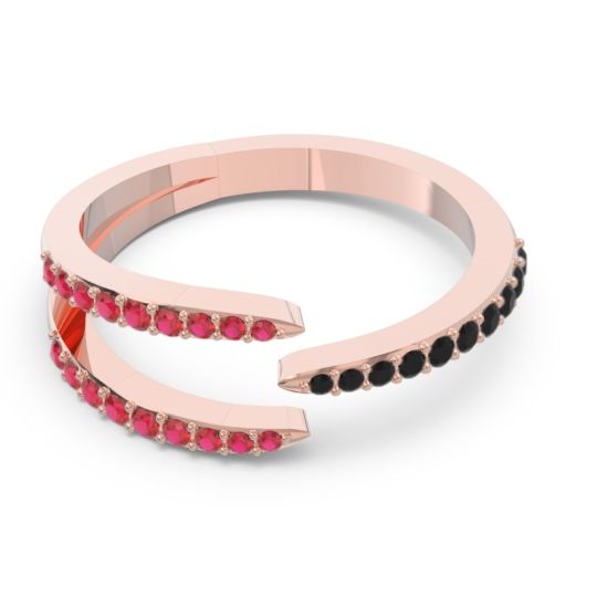 Petite Modern Open Pave Saggraha Ring