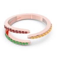 Petite Modern Open Pave Saggraha Ring