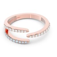 Petite Modern Open Pave Saggraha Ring