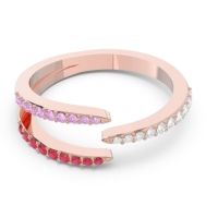 Petite Modern Open Pave Saggraha Ring