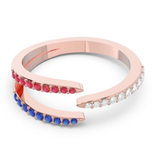 Petite Modern Open Pave Saggraha Ring