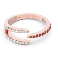 Petite Modern Open Pave Saggraha Ring