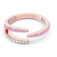 Petite Modern Open Pave Saggraha Ring