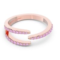 Petite Modern Open Pave Saggraha Ring