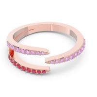 Petite Modern Open Pave Saggraha Ring