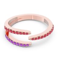 Petite Modern Open Pave Saggraha Ring