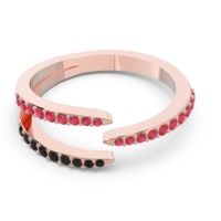 Petite Modern Open Pave Saggraha Ring
