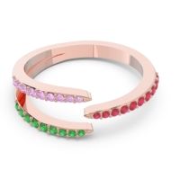 Petite Modern Open Pave Saggraha Ring