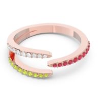 Petite Modern Open Pave Saggraha Ring