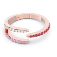 Petite Modern Open Pave Saggraha Ring