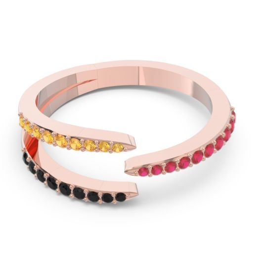 Petite Modern Open Pave Saggraha Ring