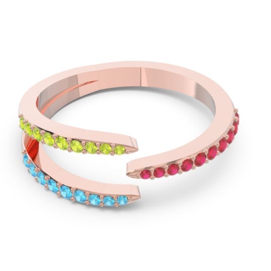 Petite Modern Open Pave Saggraha Ring