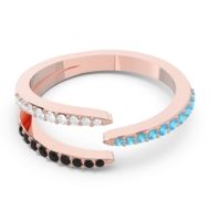 Petite Modern Open Pave Saggraha Ring