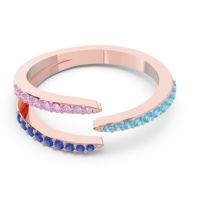 Petite Modern Open Pave Saggraha Ring