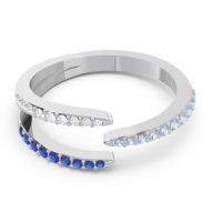Petite Modern Open Pave Saggraha Ring