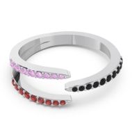 Petite Modern Open Pave Saggraha Ring