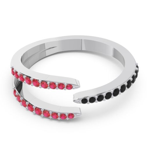 Petite Modern Open Pave Saggraha Ring