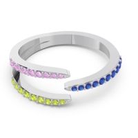 Petite Modern Open Pave Saggraha Ring