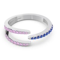 Petite Modern Open Pave Saggraha Ring