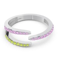 Petite Modern Open Pave Saggraha Ring