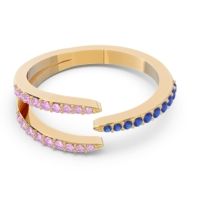 Petite Modern Open Pave Saggraha Ring