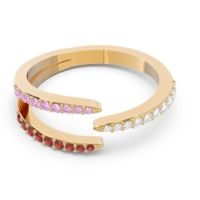 Petite Modern Open Pave Saggraha Ring