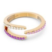 Petite Modern Open Pave Saggraha Ring