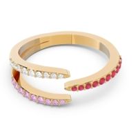 Petite Modern Open Pave Saggraha Ring