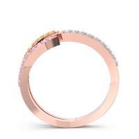 Petite Modern Open Pave Saggraha Ring