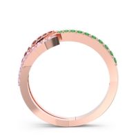 Petite Modern Open Pave Saggraha Ring