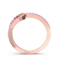 Petite Modern Open Pave Saggraha Ring