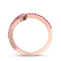 Petite Modern Open Pave Saggraha Ring