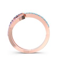 Petite Modern Open Pave Saggraha Ring