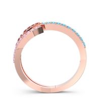 Petite Modern Open Pave Saggraha Ring